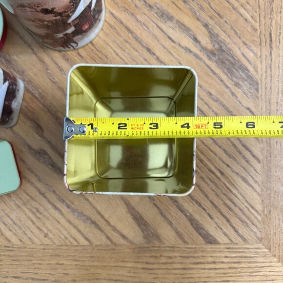 Set of 3 Vintage Metal Christmas Canisters Food Safe Holiday Storage Tins - Picture 11 of 13